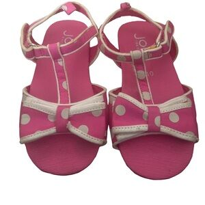 Joe fresh pink polka dot sandals size 10